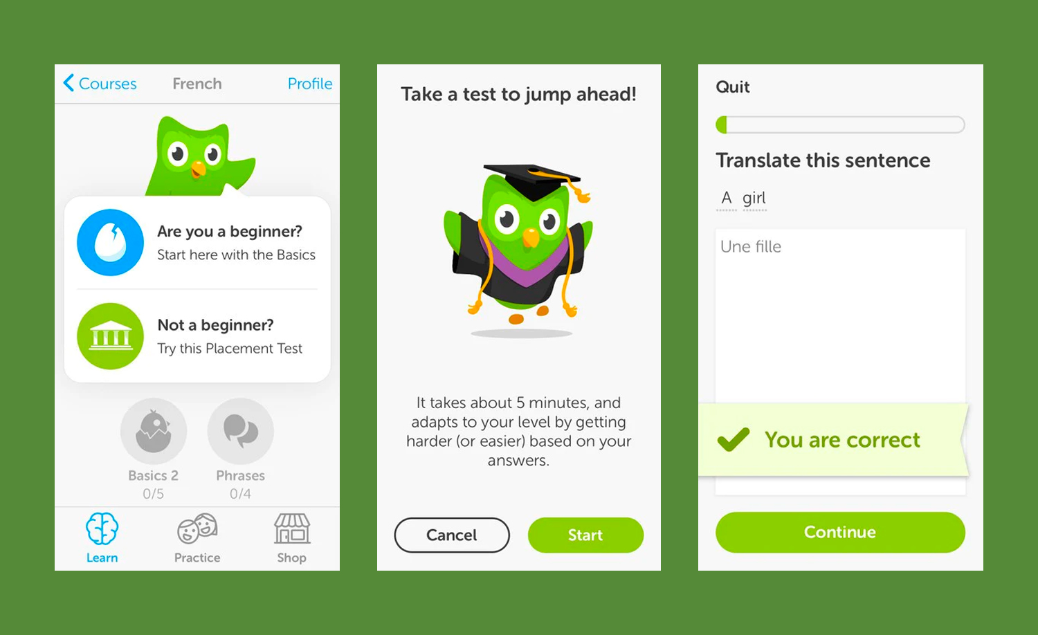 Duolingo mobile app design services