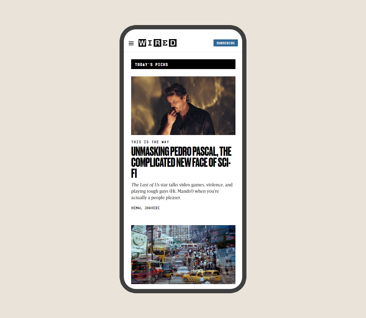 Wired responsive website design mobile view